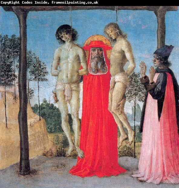PERUGINO, Pietro St. Jerome Supporting Two Men on the Gallows